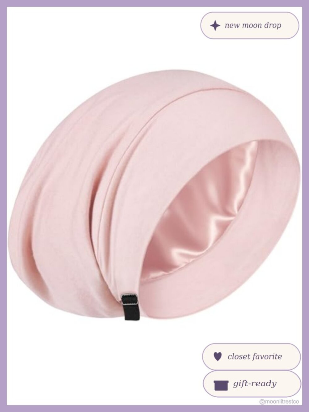 100% Mulberry Silk Bonnet Adjustable Sleep Cap for Curly Hair